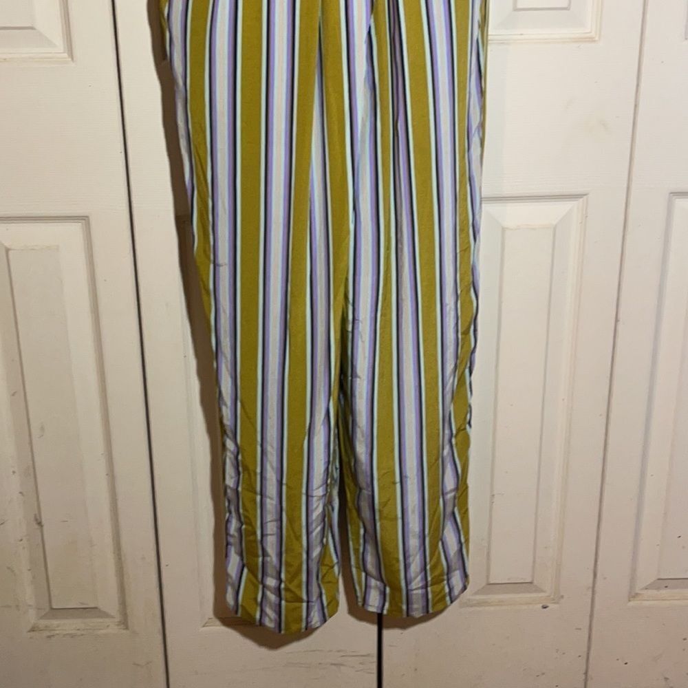Astr Multicolored Striped Full Length Jumpsuit M - Picture 6 of 16